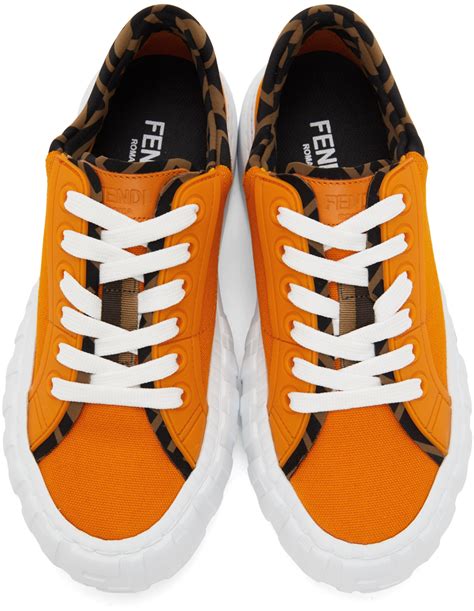 orange fendi shoes